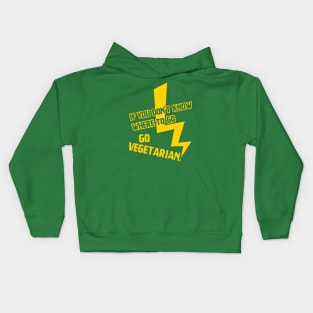 Go vegetarian! Kids Hoodie